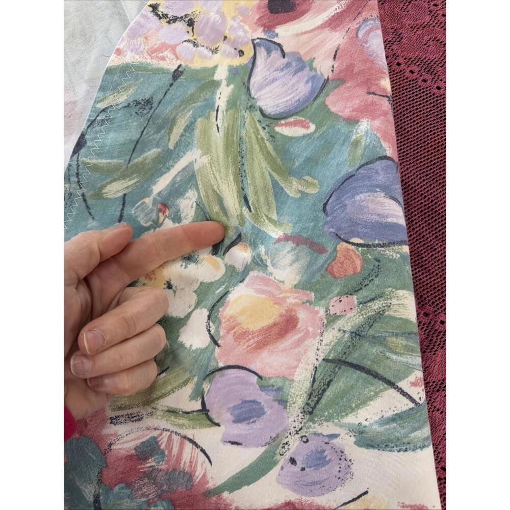 Vtg Table Runner Pastel Floral Monet Style Farmhouse Spring Summer 29x52” - Picture 8 of 9